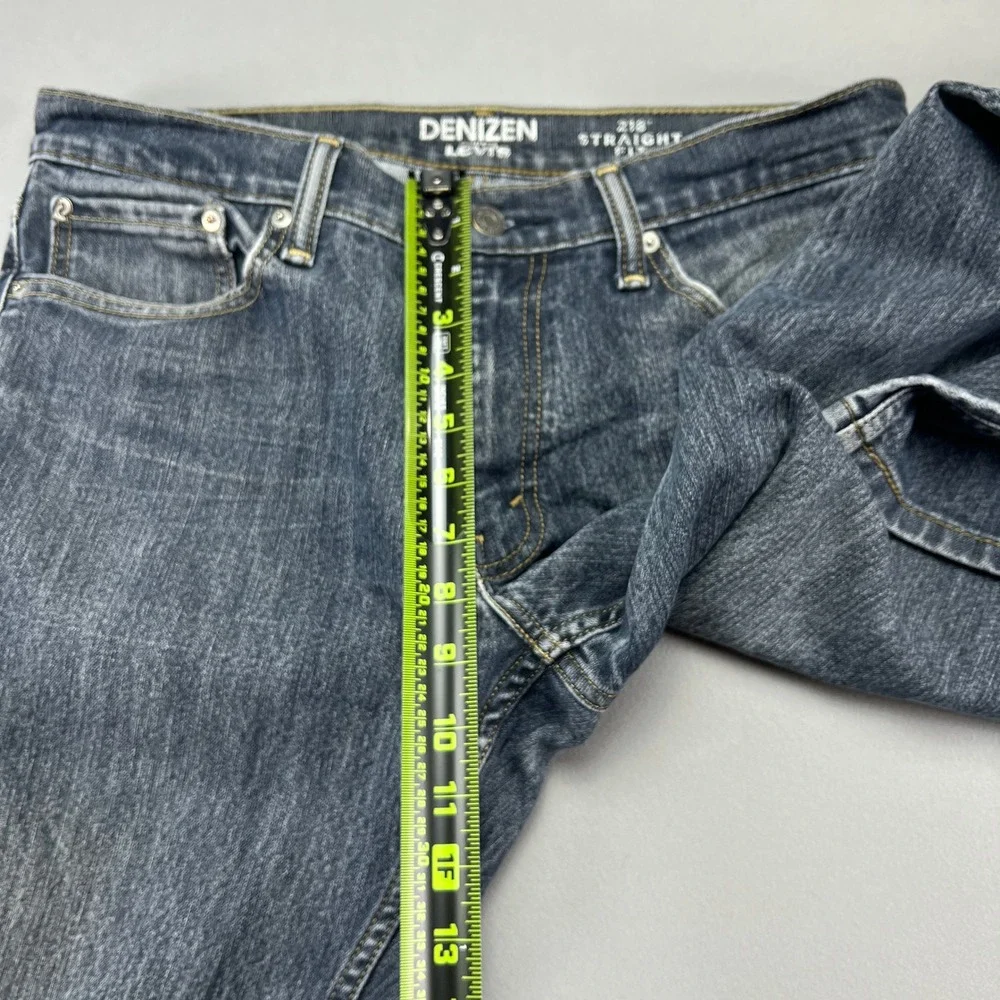 Denizen From Levi's 218 Straight Fit Jeans Men 34x34 Blue Denim Low Rise Zip Fly